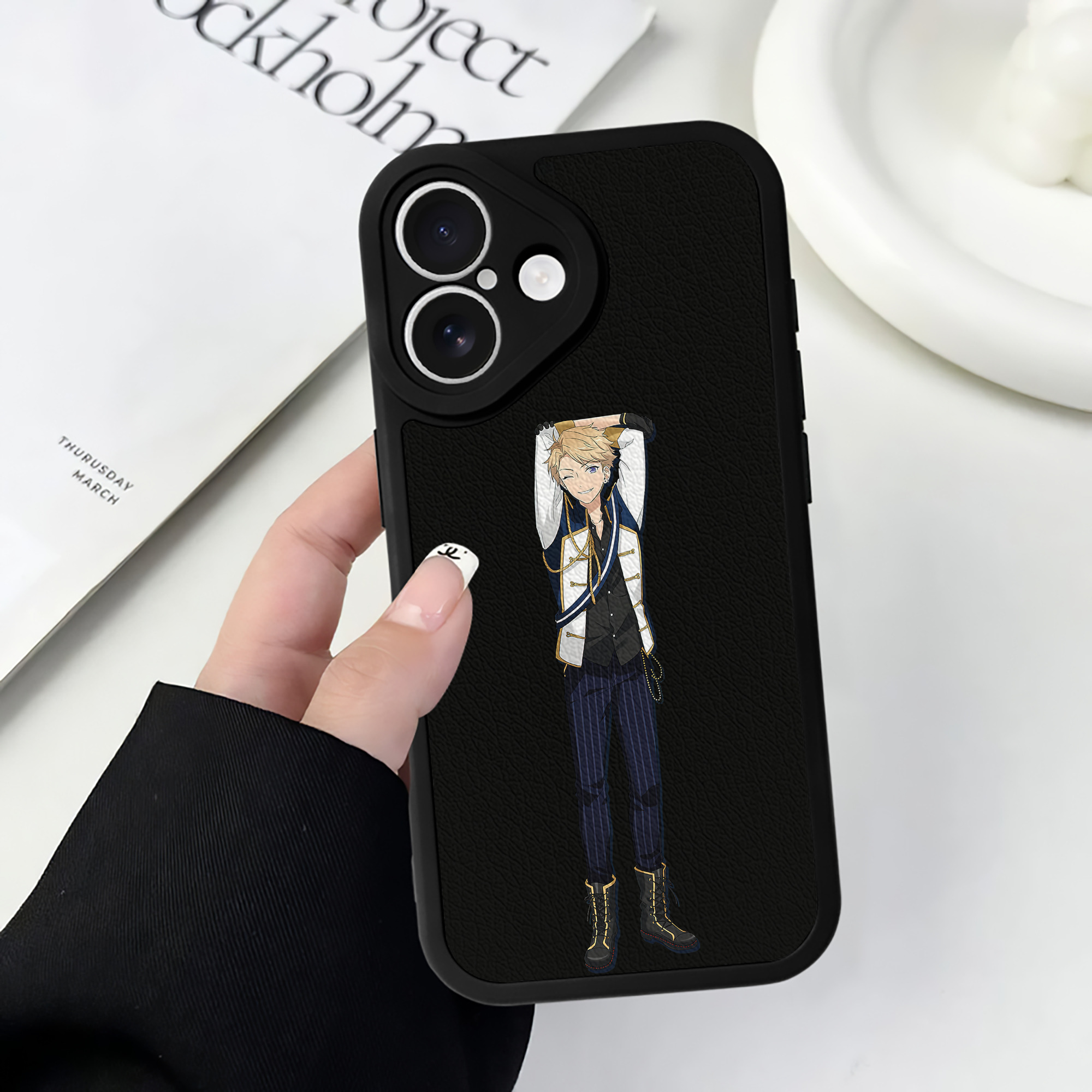 （画像用） あんさんぶるスターズ! Ensemble Stars 【iPhone 16シリーズ対応】シリコンスマホケース（レザー調） 材質：シリコン